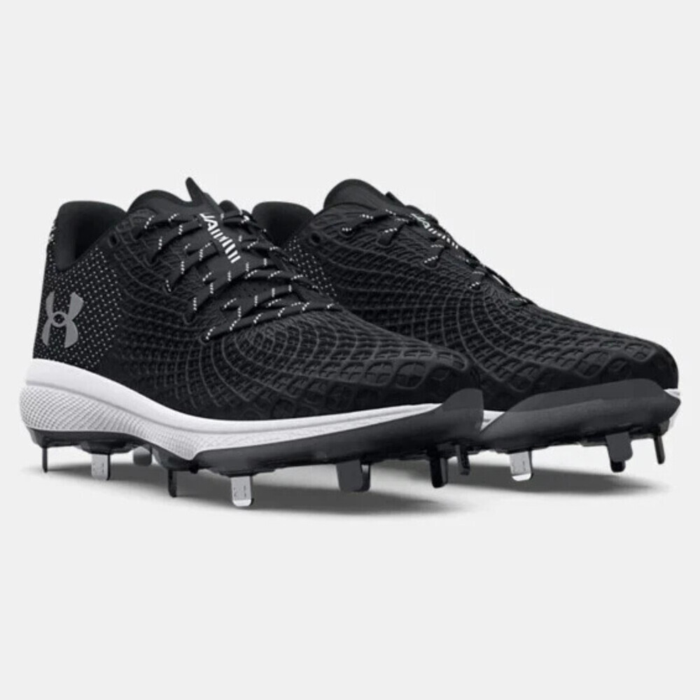 Under Armour Glyde 2.0 MT 3026601-001 Womens US 10 Black Softball Cleats RHS6810